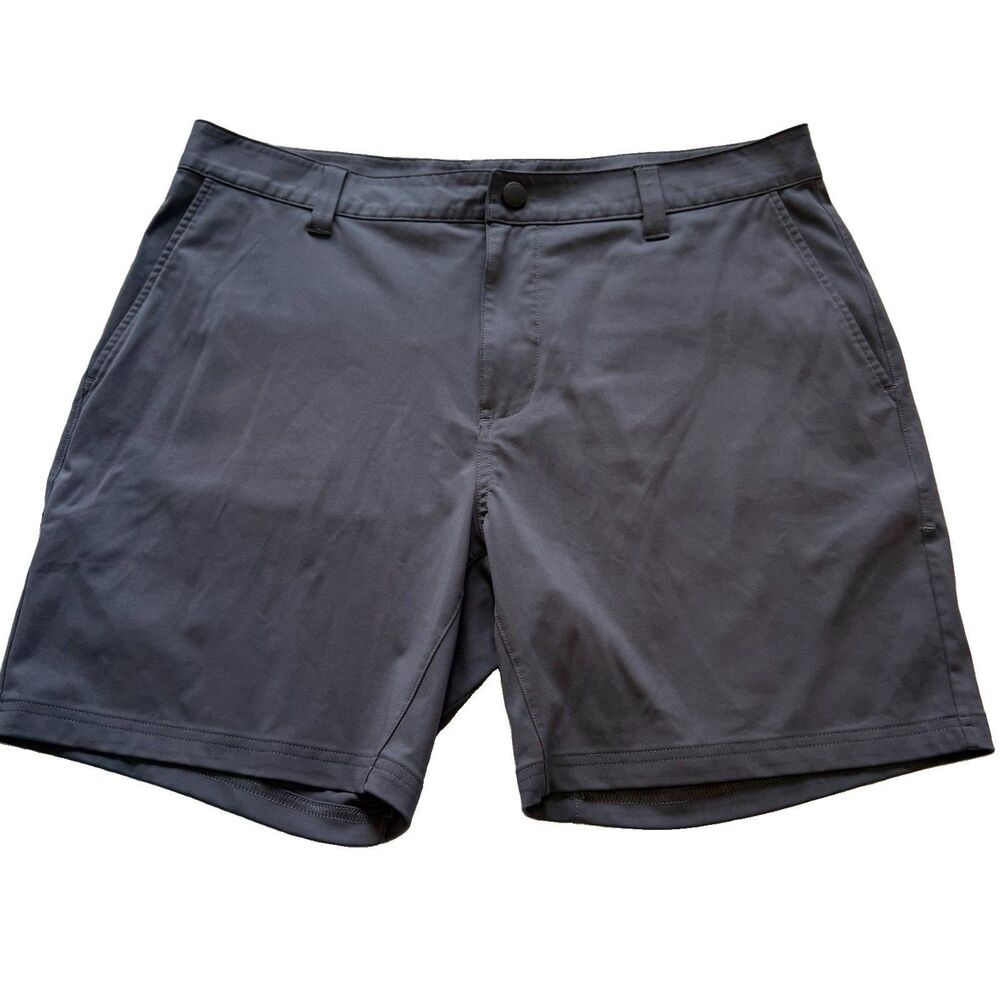 Rhone Commuter 7” Shorts Men’s 34 Gray Performance Stretch Golf Casual